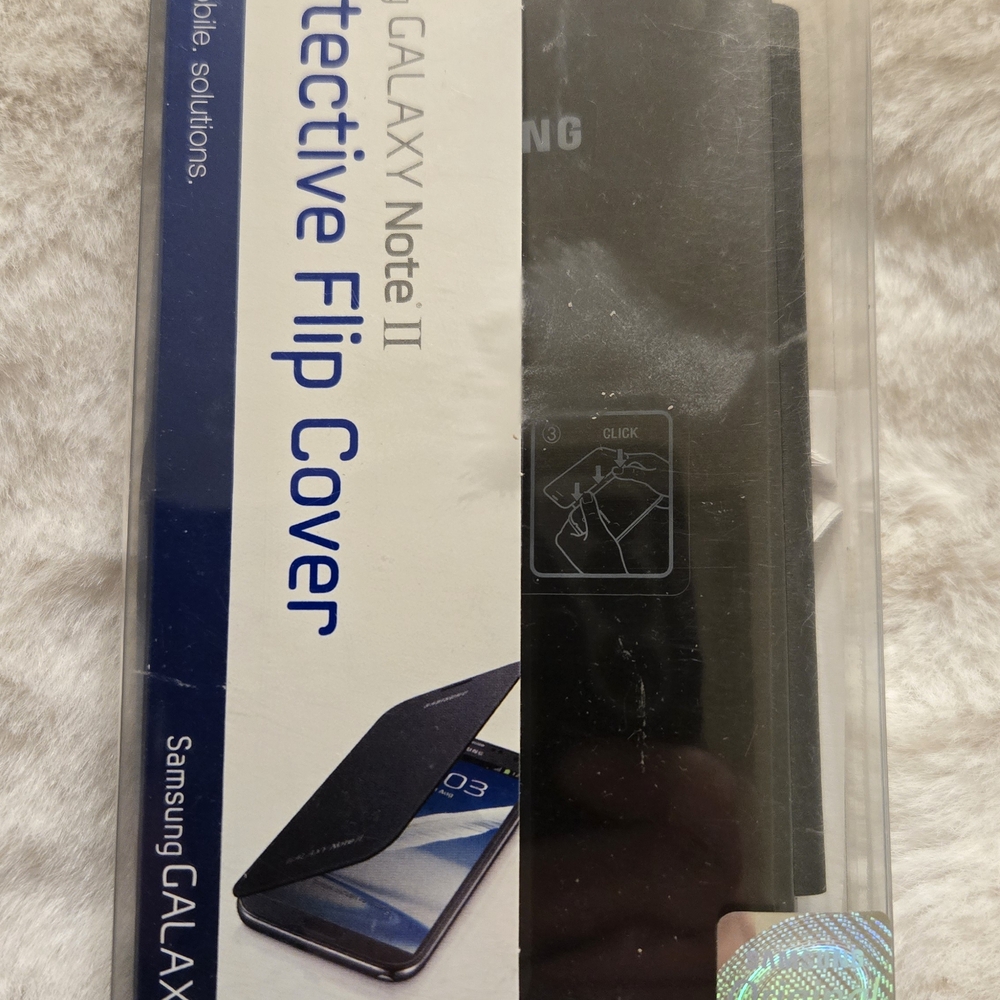 Samsung Galaxy Note II Protective Flip Cover OEM New In Box Titanium Grey